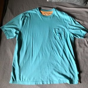 Bright blue T-shirt